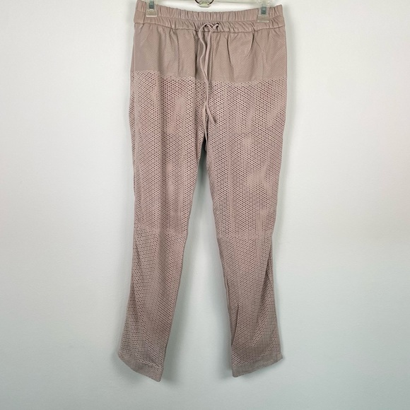 Parker Pants - PARKER Leather Joggers with mesh design and leather on the top MSRP $396